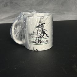 Brand New Gone Fishing coffee cup