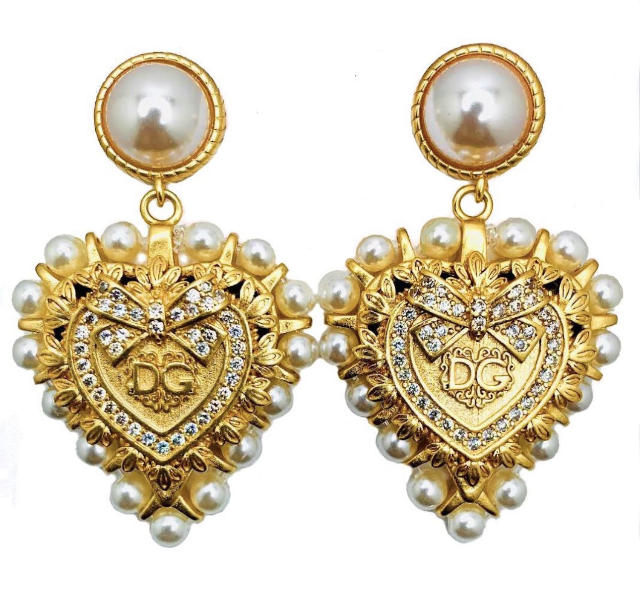 DG Vintage Heart earrings Dolce Gabbana 