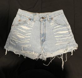 2 Pairs of Distressed Denim Shorts 