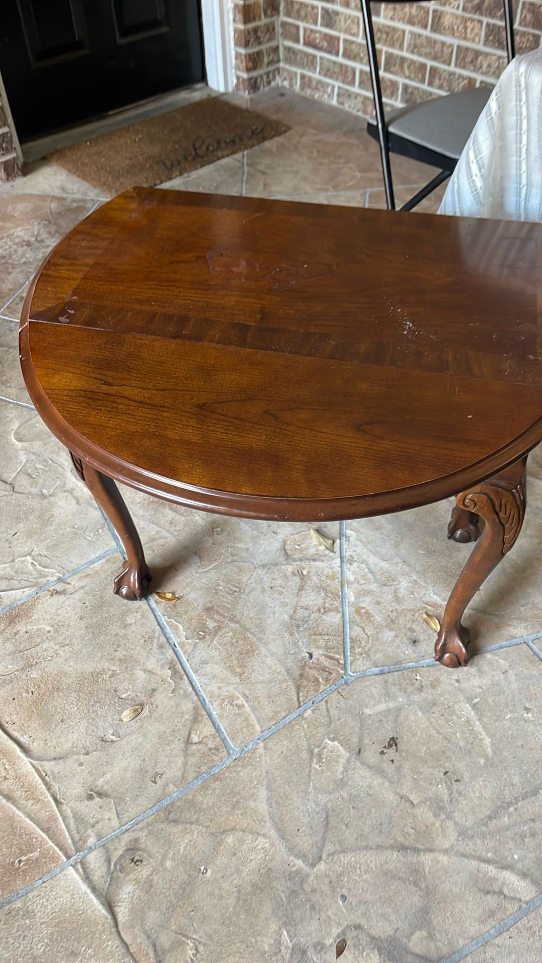 TWO Vintage Drop Leaf Side Tables