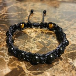 Natural Gemstone Adjustable Bracelet for Men