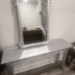 Console Table and Mirror 