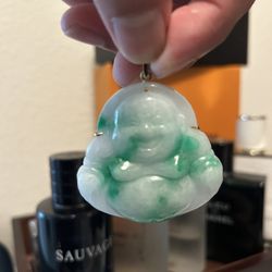 Buddah Pendant 10k Gold Real Jade