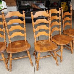 Original Vintage Richardson Brothers Solid Wood Chairs