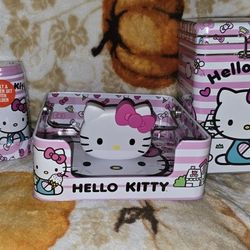 Hello Kitty Napkin Holder /Cookie Jar/ Salt &Peper Shaker Set 