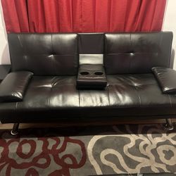 Leather futon