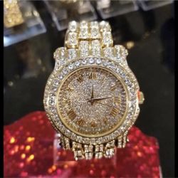 Men’s 14k Gold Plated Watch 