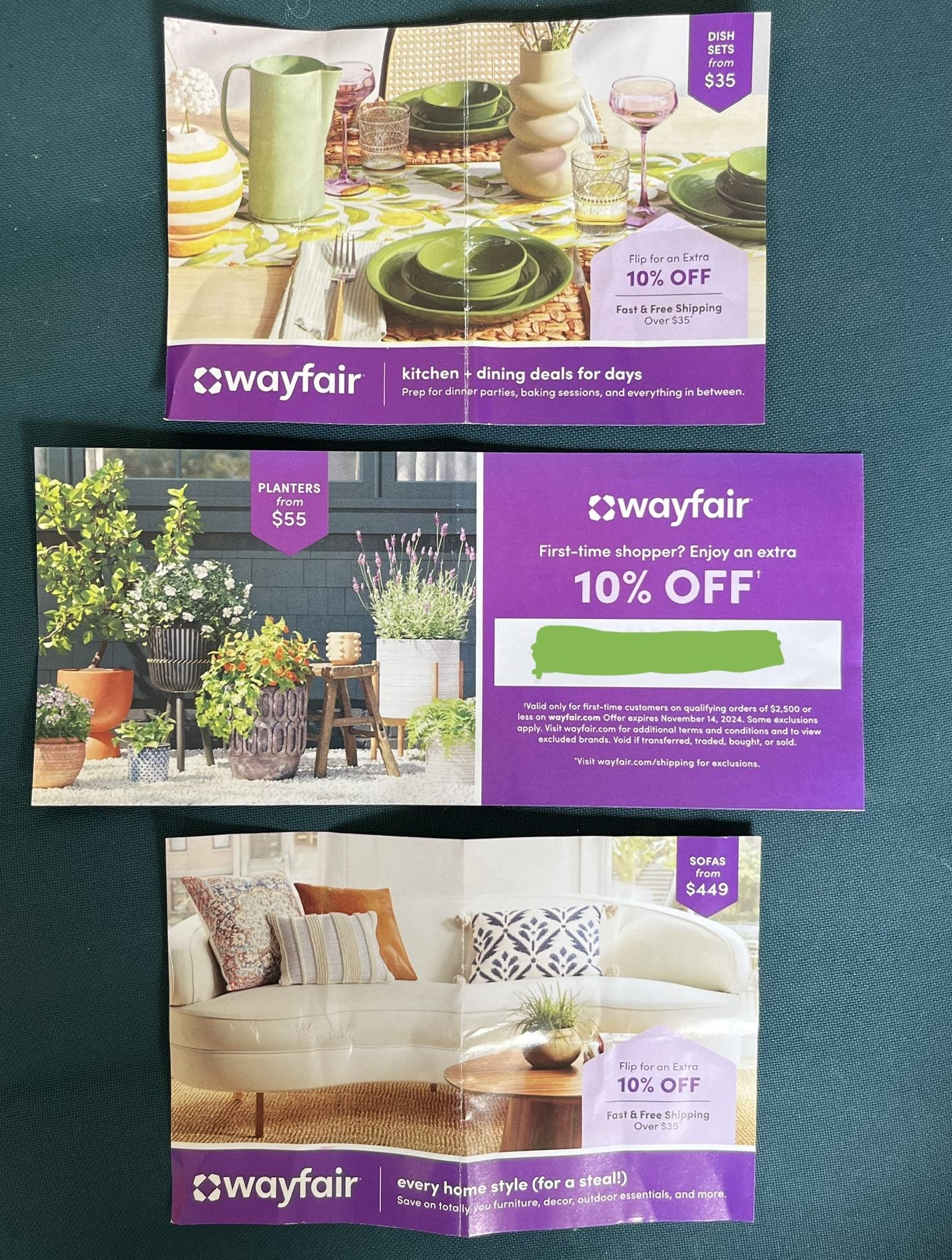 Wayfair Coupon, 10% off, expires 11/14/24