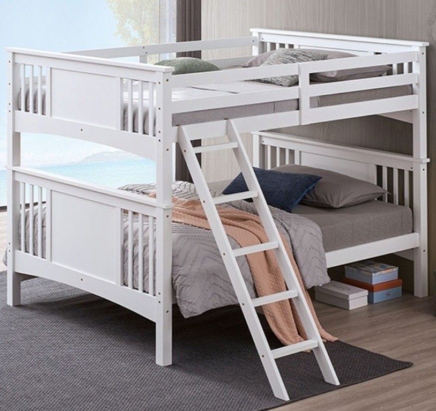 Brand New White Full Over Full Bunk Bed