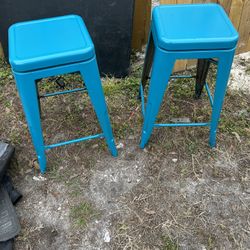 2 Metal Swivel 24” Stools