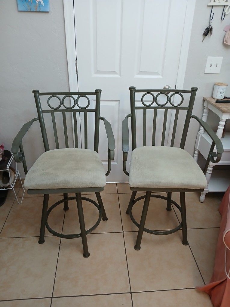 Two Swivel Counter Stools
