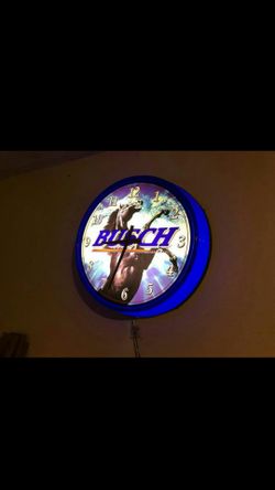 Collectors Busch beer bar clock