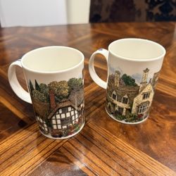 Dunoon Country Cottage China Tea Cups 