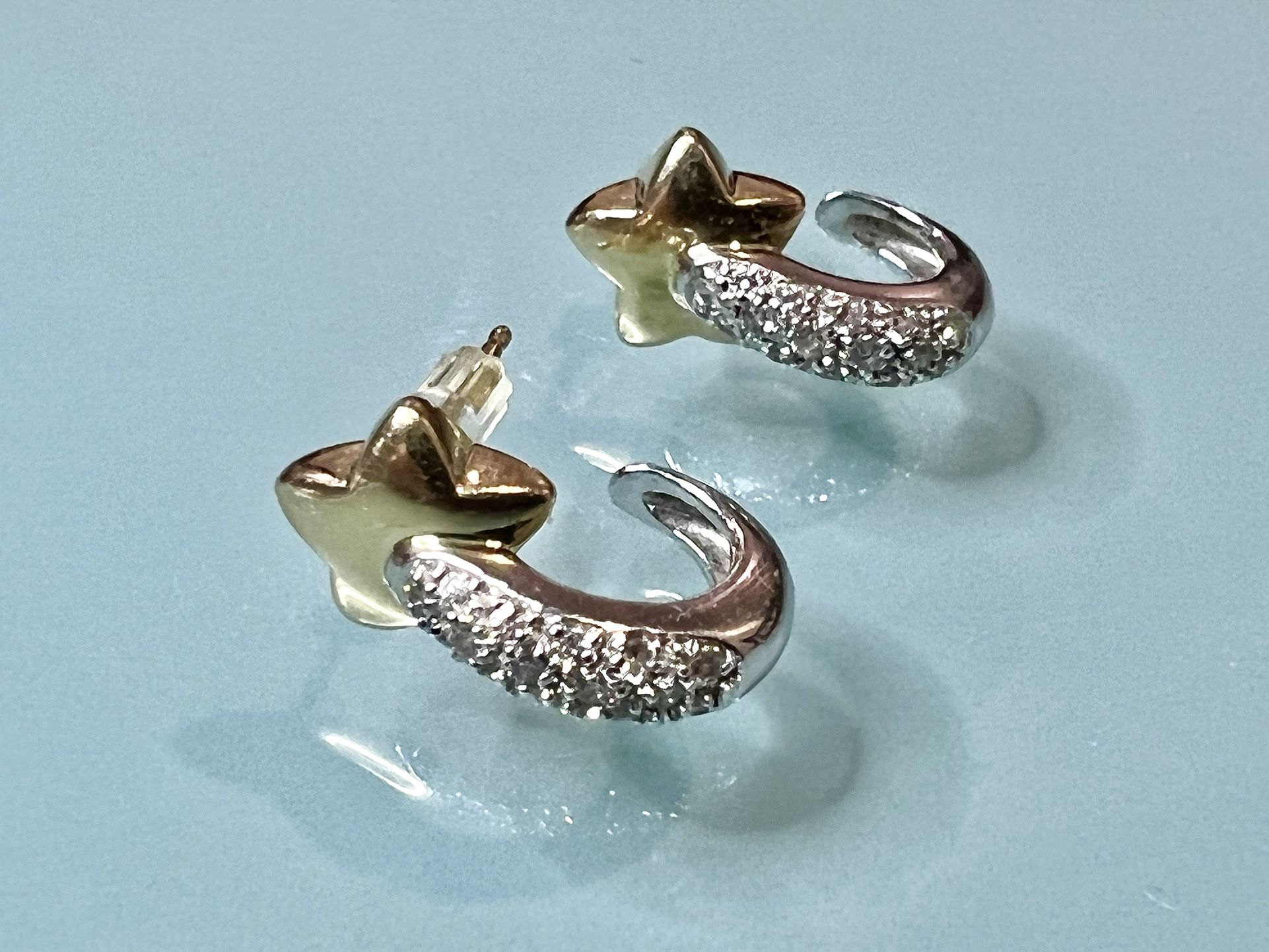 14kt 2-Tone Gold & .30ct Diamond Earrings “Beautiful”