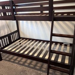 Twin Bunk Beds (Espresso) Converts to 2 Individual Twin Beds
