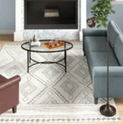 Beige and Gray carpet