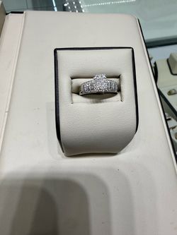 Moissanite Cluster Engagement Ring
