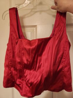 Womens pink torrid corset crop tank top