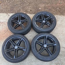 4 Used Audi Oem Rims and Tires