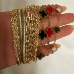 18K GOLD FILLED BRACELETS 