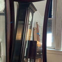 Elegant Espresso Toned Wood Mirror 