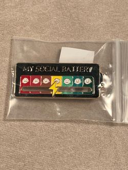 My Social Battery Enamel Pin