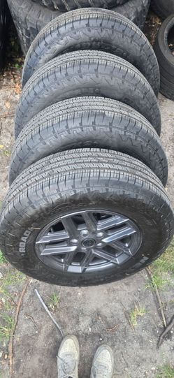 TIRES + RIMS FOR SALE Size: 245/75R17 17" graphite gray rims Excellent condition Good tread