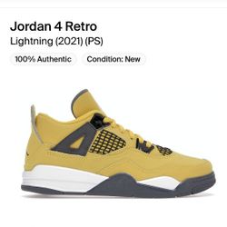 Jordan 4 Retro
Lightning  Preschool Kids Size 1