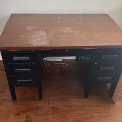 Solid Wood Mid-Century Teacher/Office Desk