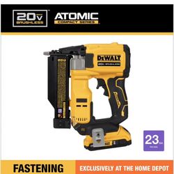 DEWALT ATOMIC 20V MAX Lithium Ion Cordless 23 Gauge Pin Nailer Kit with 2.0Ah Battery and Charger