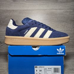 Adidas Samba XLG Indigo /Gum / Vanilla Sneaker Shoes Men’s 9 / Womens 10 NEW