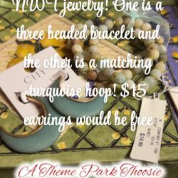 Hoop Earring And Bracelet Set