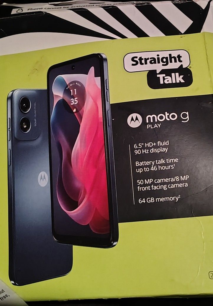 OPEN BOX Straight Talk Motorola Moto G Play (2024), 64GB, Blue - Prepaid