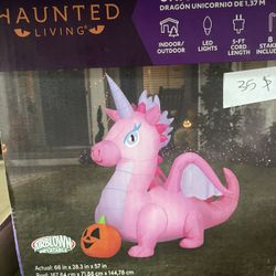 4.5 Ft Dragon Unicorn Halloween Inflatable 