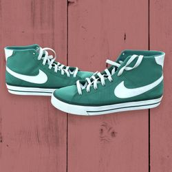Men's Nike DM3363-300 Court Legacy Green Canvas Mid Top Sneakers Shoes Size 11