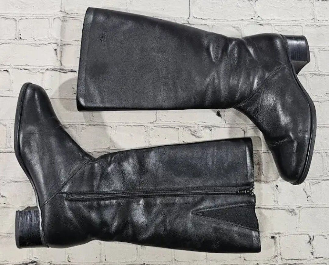 Regence Waterproof Blk Leather Boots 9.5