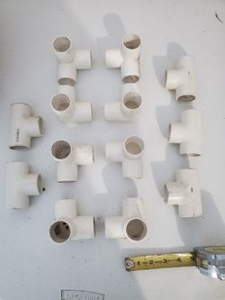 Set Of Fittings, 1-1/2" Sch 40 PVC Side Outlet Elbow - Socket