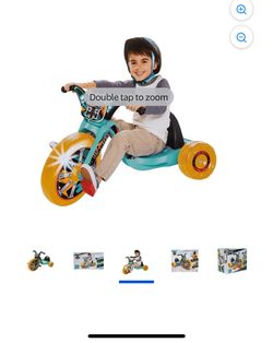 Jakks Pacific 15" Kids Trike LED Lights Seat Fly Wheel Cruiser Tricycle