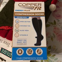 Copper Fit Compression Socks, Brand New In The Box $10