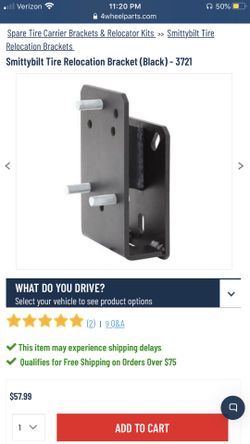 Smittlybilt spare tire relocation bracket