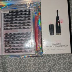 Heated Eyelash curler and Eyelash cluster kit