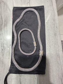 John Hardy Classic Dot Chain Authentic 10 mm (925 ss and 18k yellow gold)