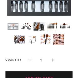 Blak 10 Pcs Makeup Brush Set With Gift Box