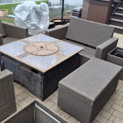 7 Piece Wicker Patio Set