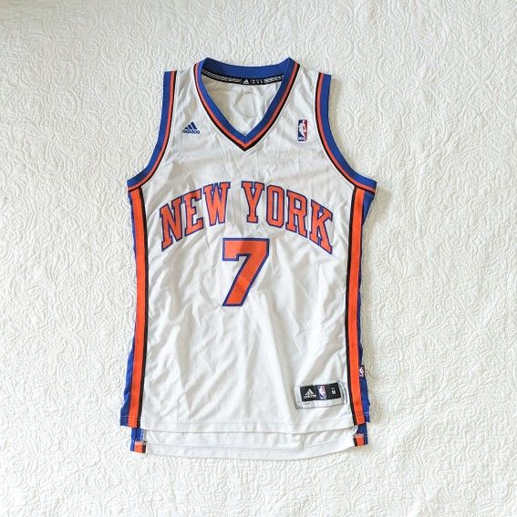 Adidas Men's New York Knicks Carmelo Anthony NBA Jersey, White, Medium
