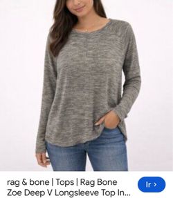 Rag & Bone /Jean Grey Long Sleeve Poket Top size XS🤩