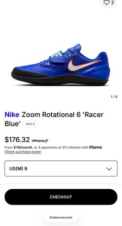 Size 8.5 Nike Zoom Rotational 6 “Racer Blue)
