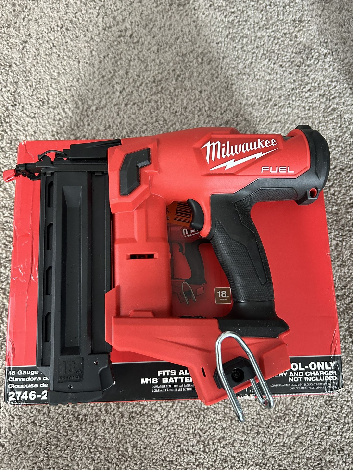 Milwaukee M18 Fuel Brushless 18ga Brad Nailer