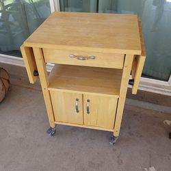 Drop-Leaf Kitchen Cart