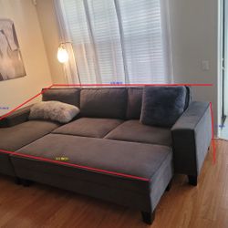 Sofa With Storage Ottoman